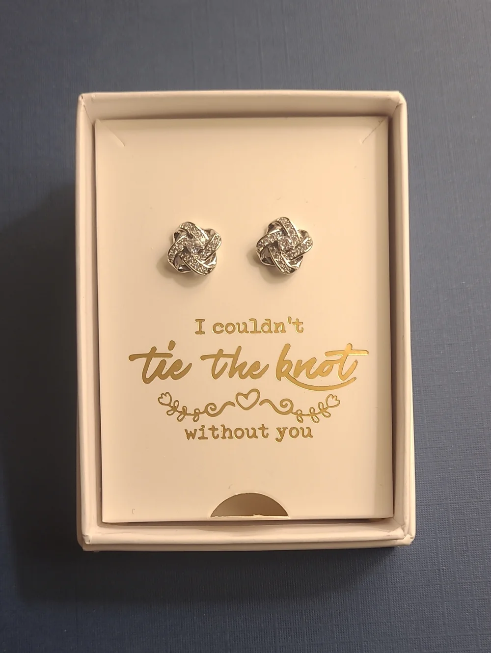 NWT Stainless Steel Knot Stud Earrings